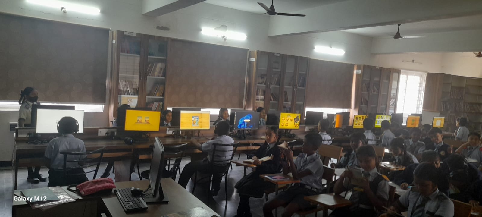 School library interior at Montfort School CBSE